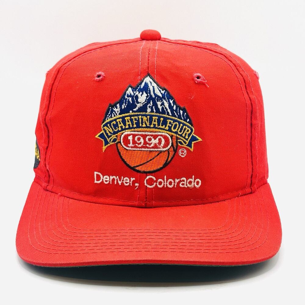 VTG Sports Specialties 1990 NCAA Final Four Red Snapback Hat March Madness